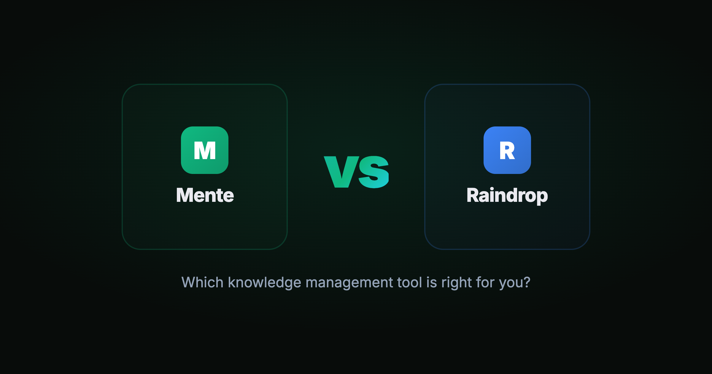 Mente vs Raindrop.io