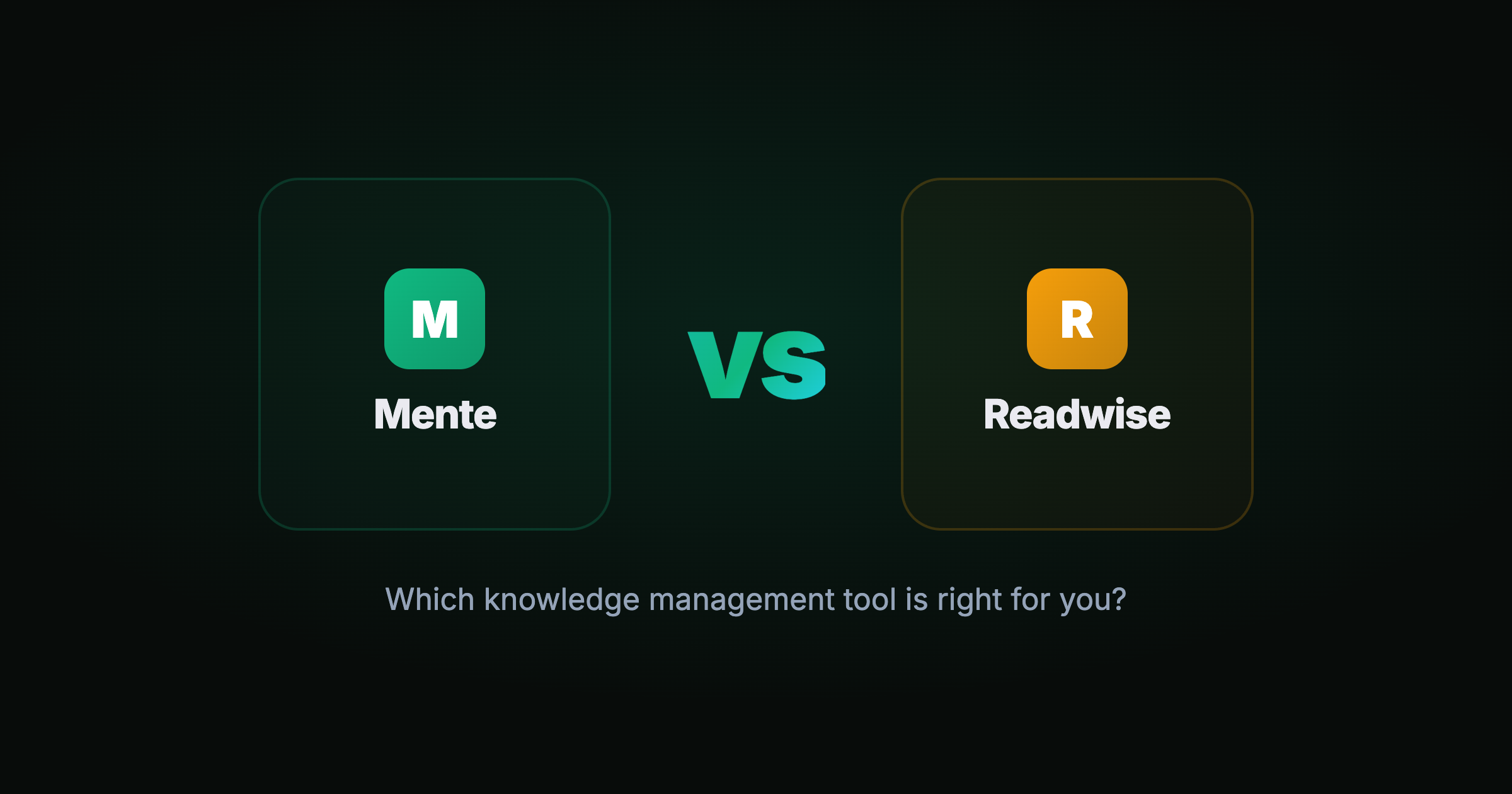 Mente vs Readwise Reader comparison